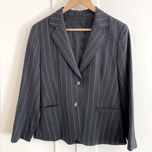 Theory Pinstripe Blazer in Gray